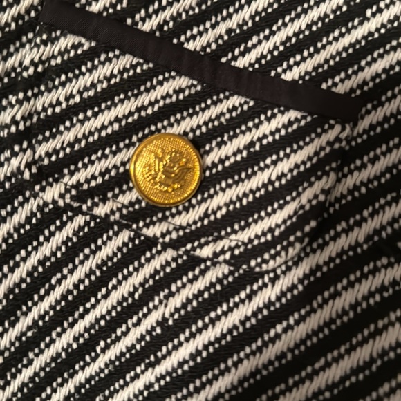 Fengpai Black & White Striped Short Jacket - Large - NWT - Picture 3 of 5